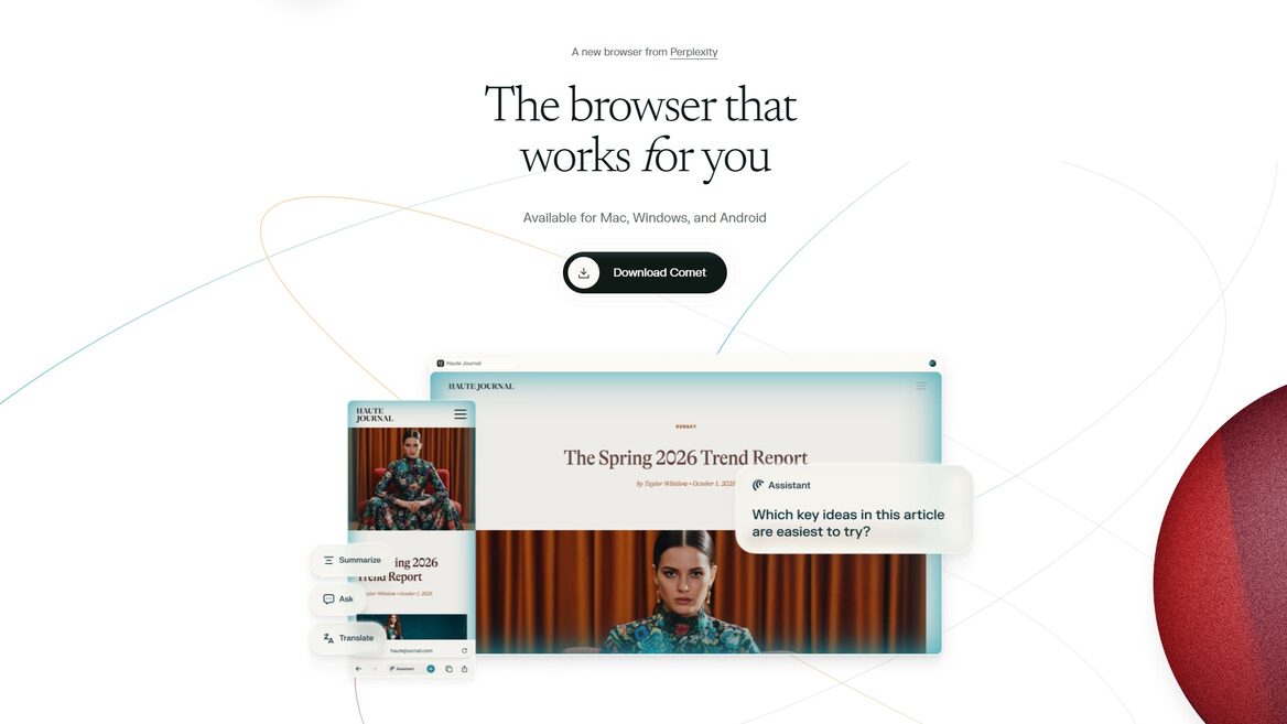Perplexity випустила ШІ-браузер Comet на Android